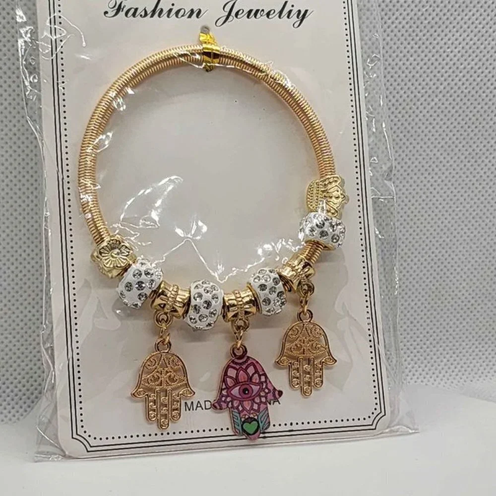 Brand New   Three Hamsa  Bracelet